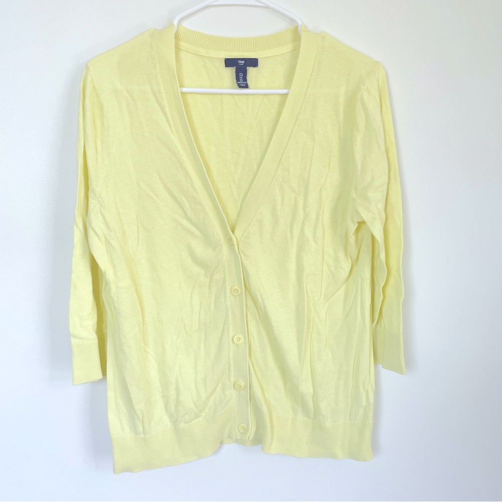 GAP Women's Light Yellow Cardigan